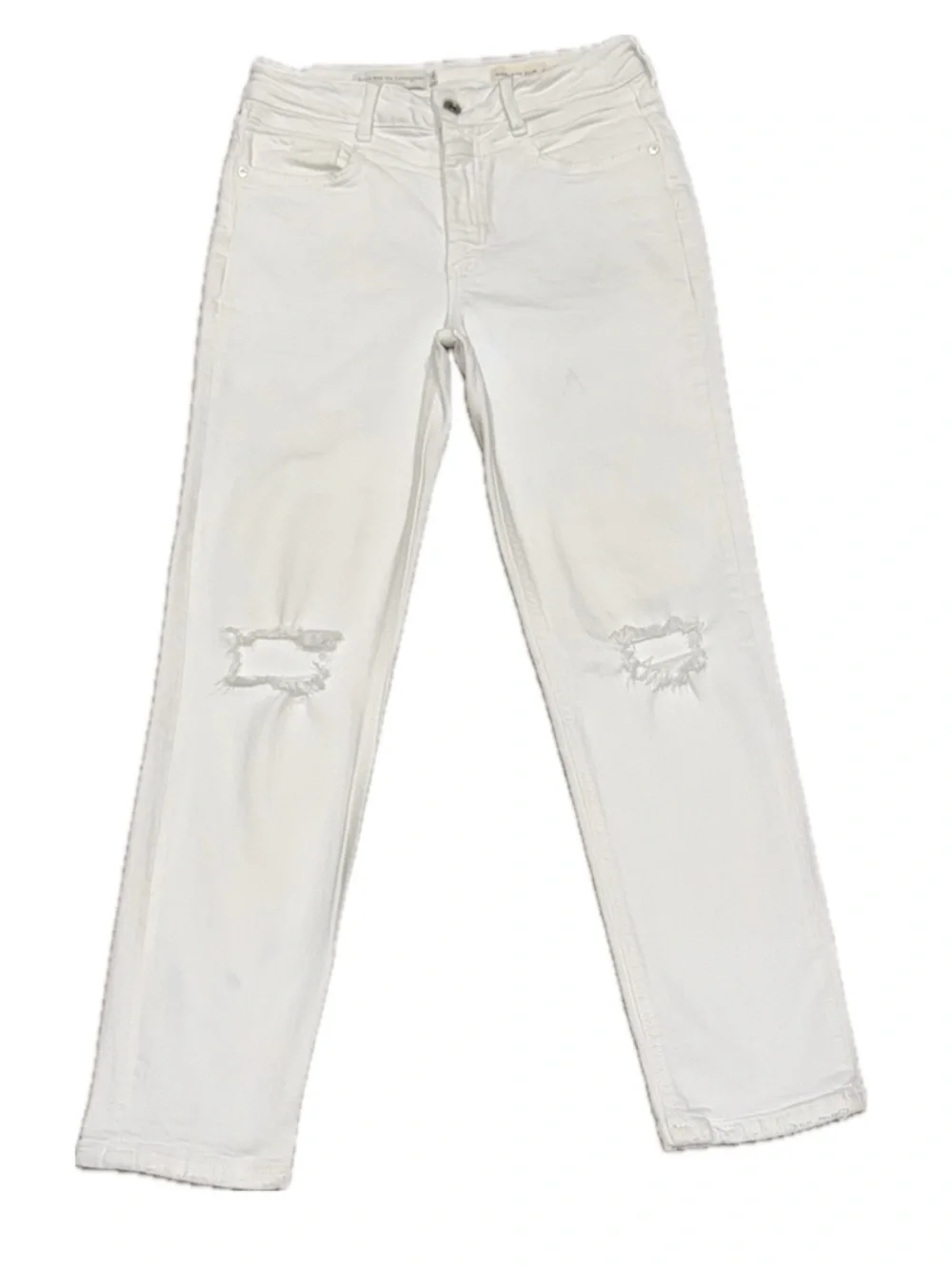 👖👠 PILCRO AND THE LETTERPRESS High-Rise Slim White Stretch‎ Jeans | Women's 27